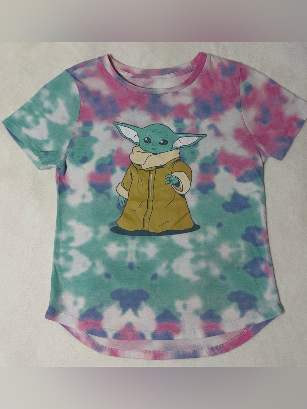 Kids Tie-Dye Baby Yoda Graphic Tee - Multicolor